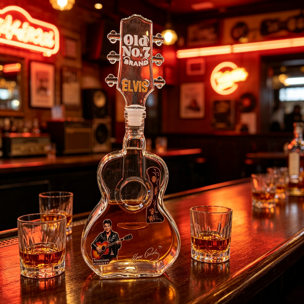 Wine Beer And Spirits - Elvis Presley Guitar Shaped Glass Whiskey