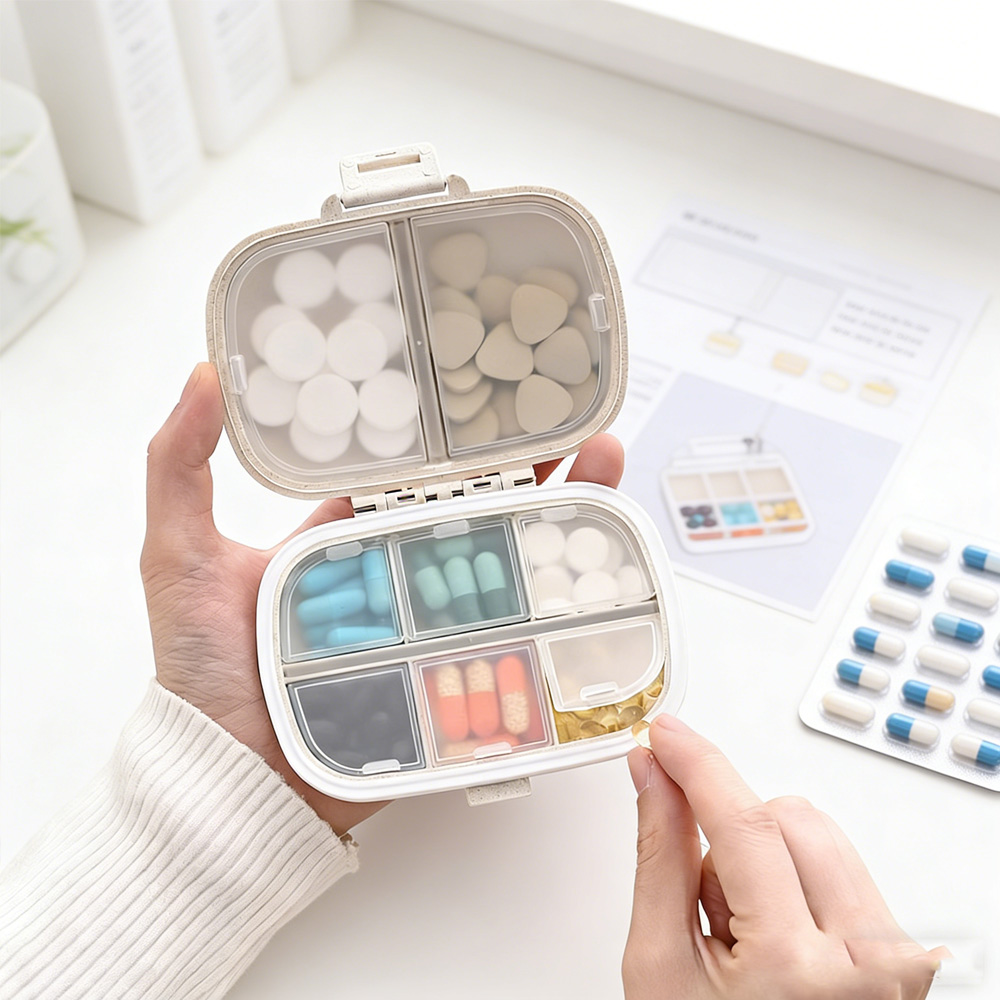 Cocktail Shaker Set - Portable Medicine Storage Case Weekly Pill