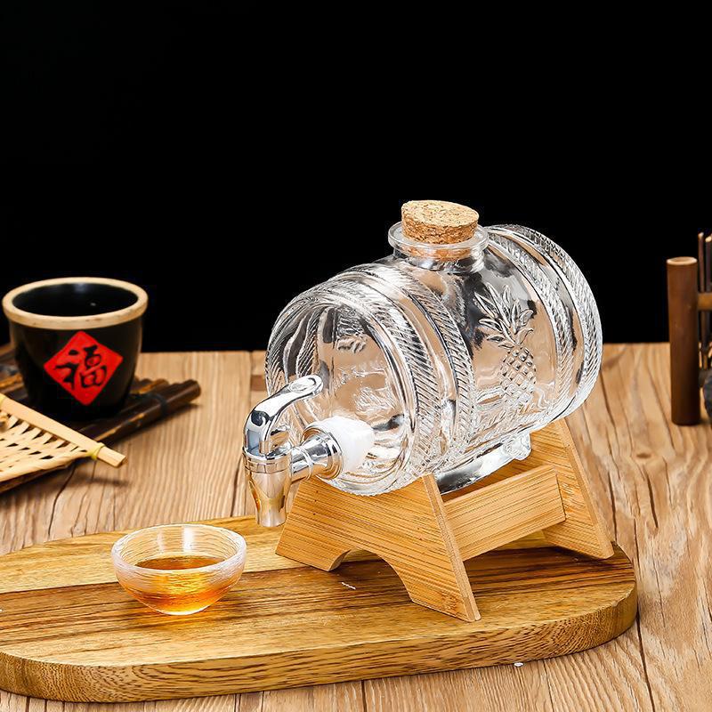Wine Beer The Whiskey - 1L Glass Whiskey Barrel Wine Barrel