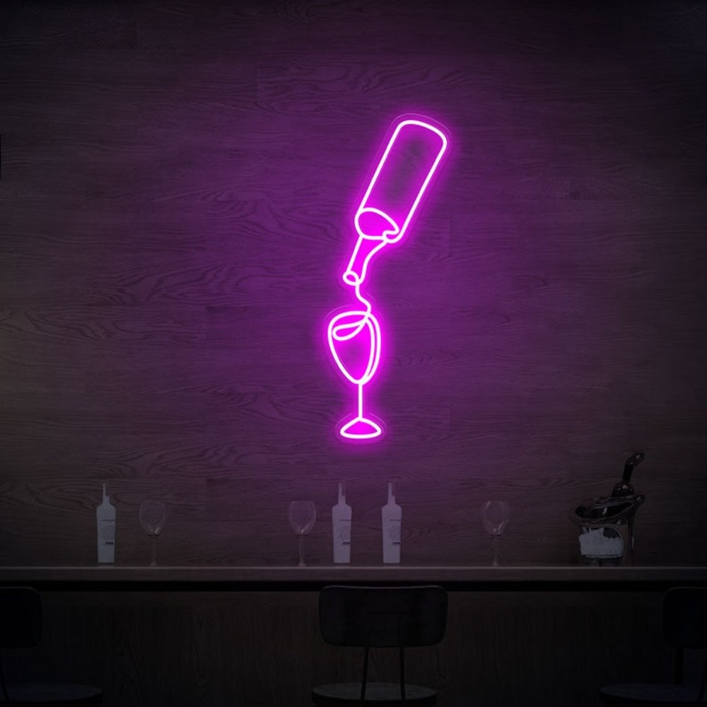 Wine Led Neon Sign lights USB  - Wine In Beer Store review and price
