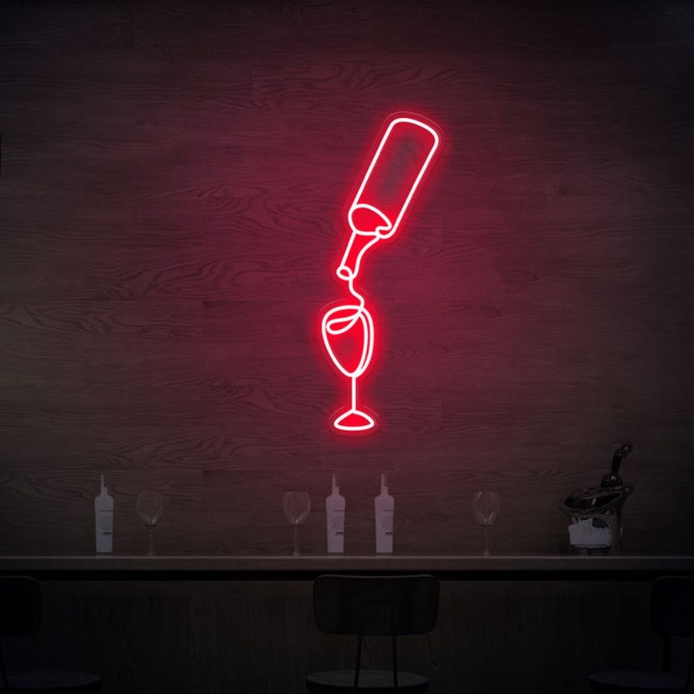 Wine Led Neon Sign lights USB  - Wine In Beer Store review and price