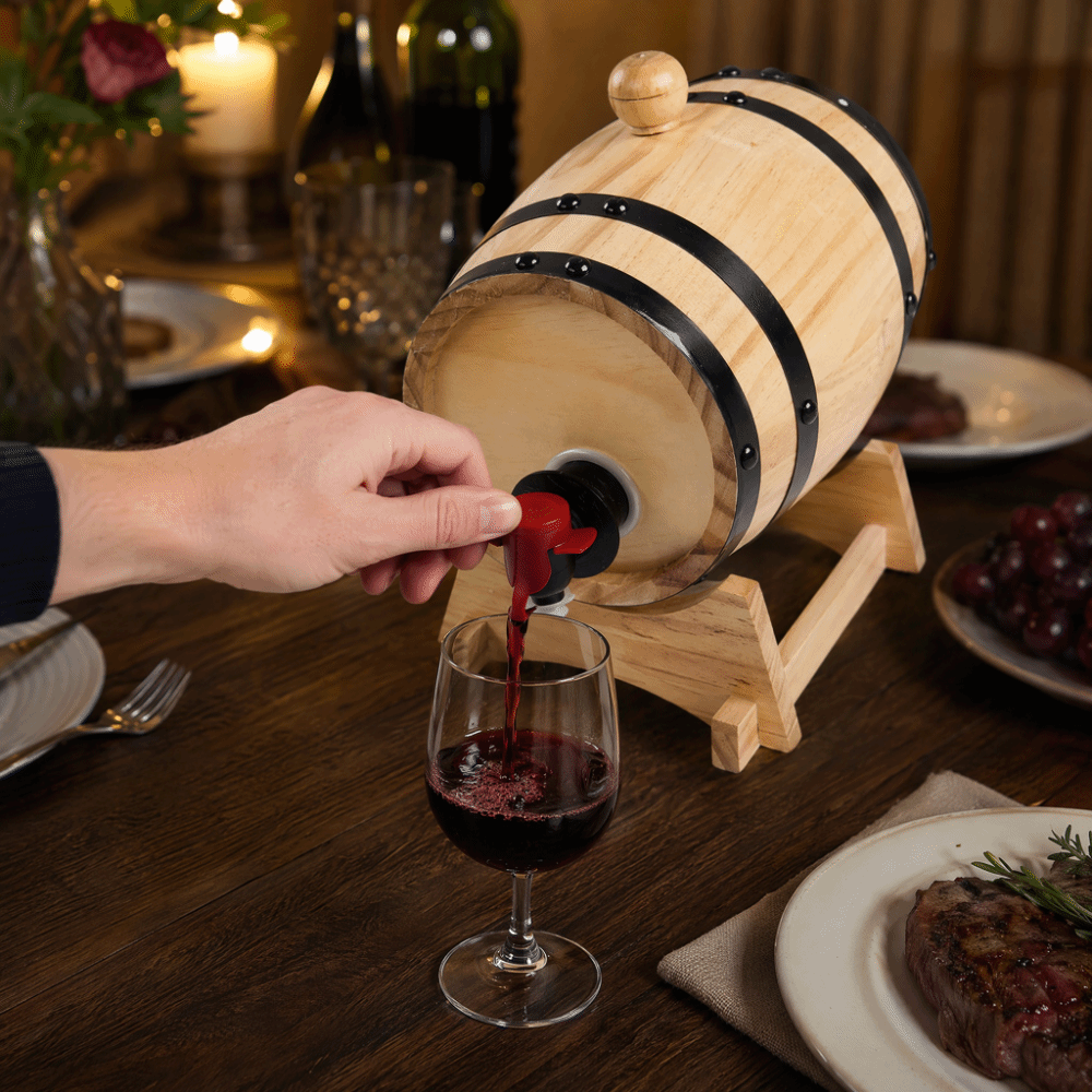 7 piece Vintage Pine Wood Wine - Wine Beer The Whiskey review and price