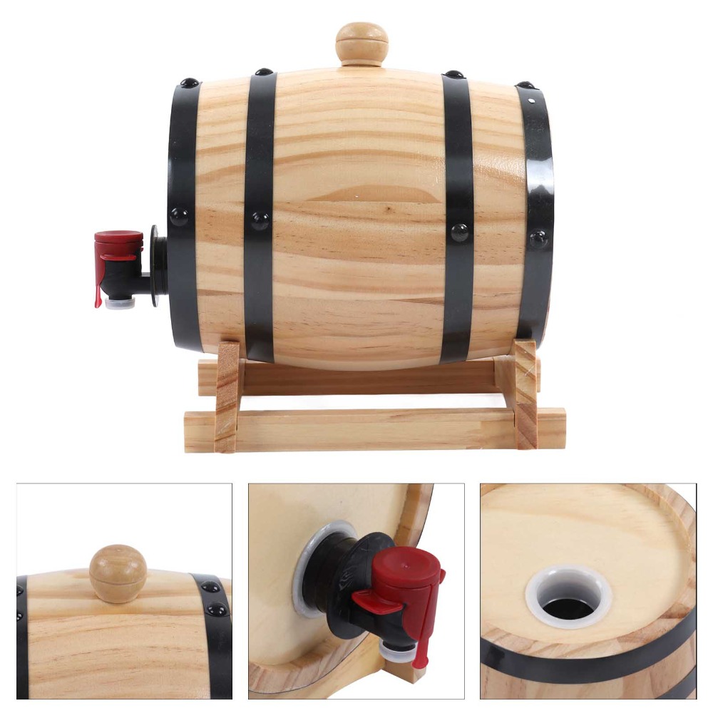 7 piece Vintage Pine Wood Wine - Wine Beer The Whiskey review and price