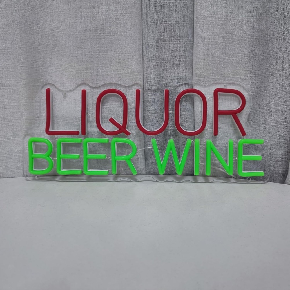 Liquor Beer Wine LED Neon Sign - Wine In Beer Store review and price
