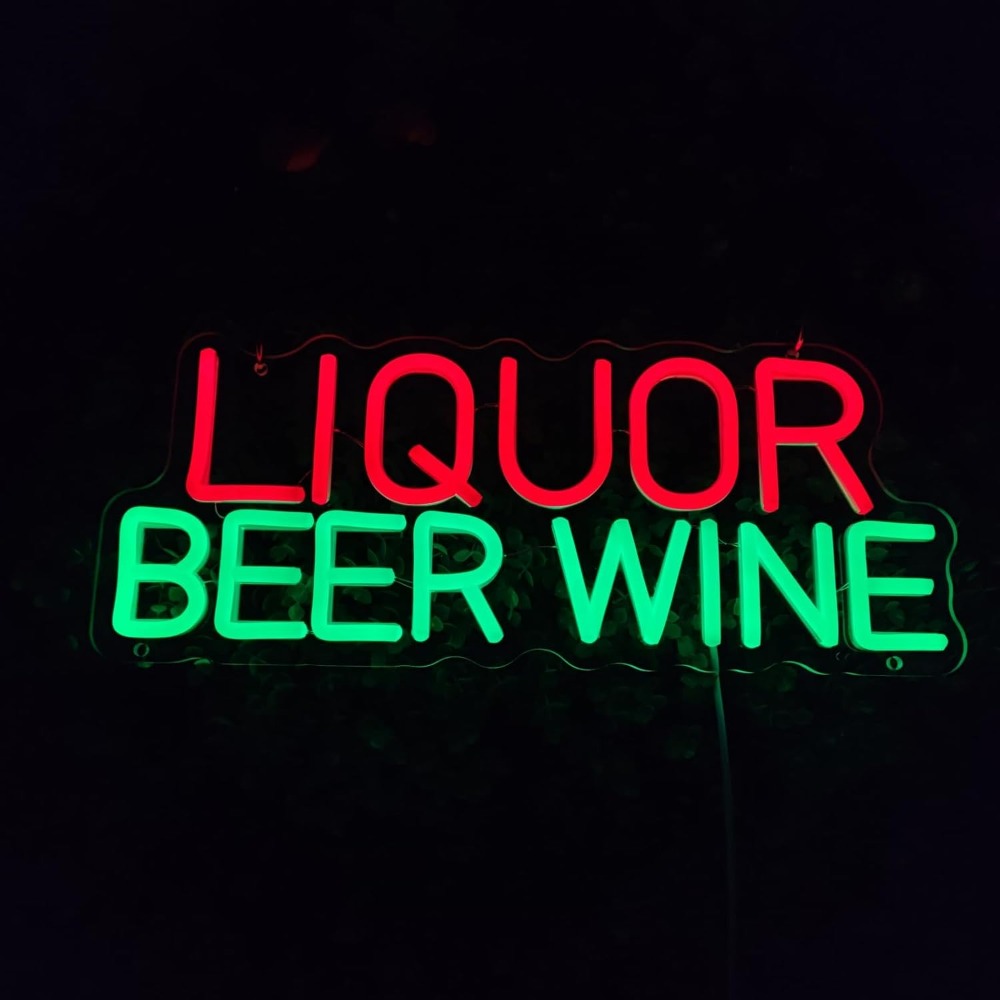 Liquor Beer Wine LED Neon Sign - Wine In Beer Store review and price