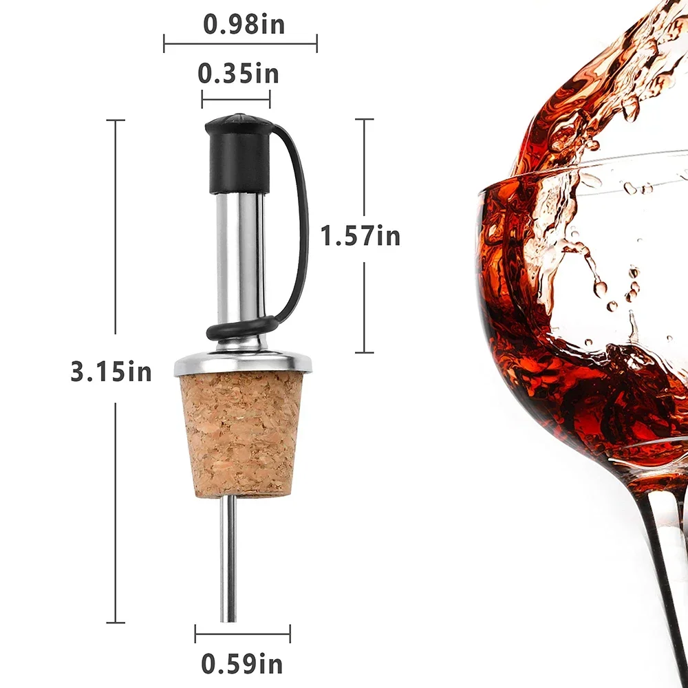 1PC Red Wine Cork Pourer Stain - Wine Beer And Spirits review and price
