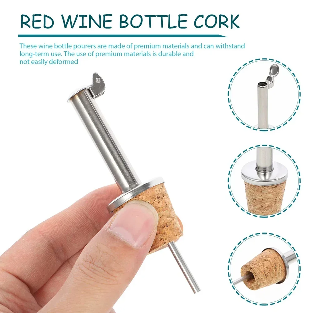 1PC Red Wine Cork Pourer Stain - Wine Beer And Spirits review and price