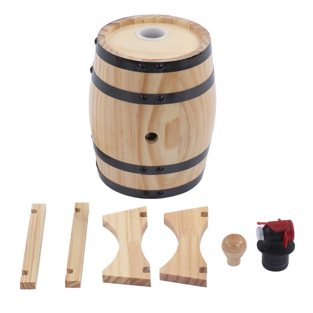 7 piece Vintage Pine Wood Wine - Wine Beer The Whiskey review and price