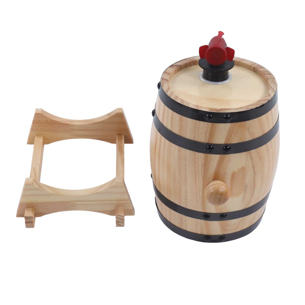 7 piece Vintage Pine Wood Wine - Wine Beer The Whiskey review and price