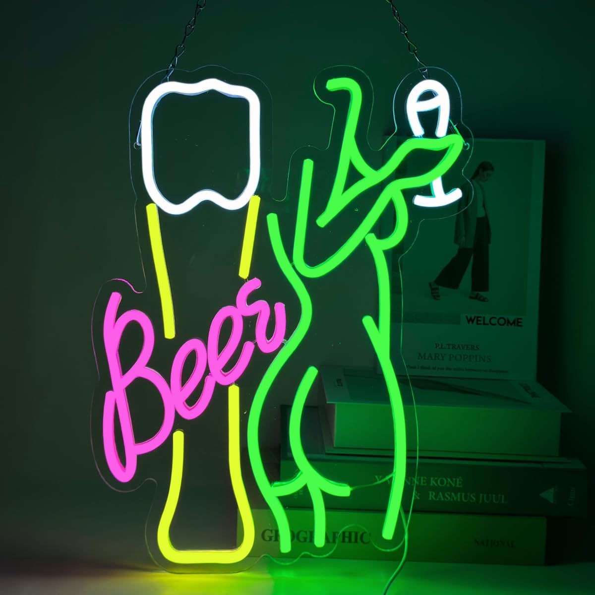 Beer Neon Sign Women's Body Ne - Wine In Beer Store review and price